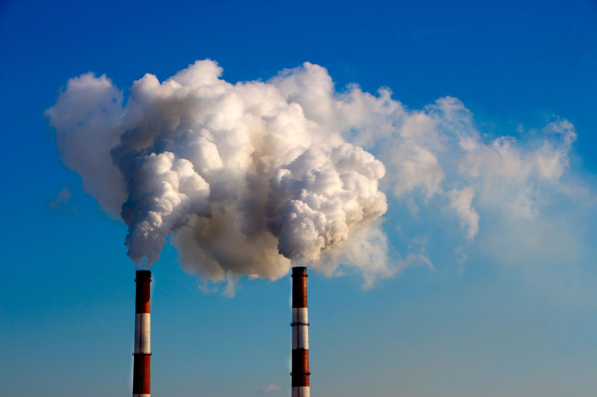 Industrial smokestack emissions